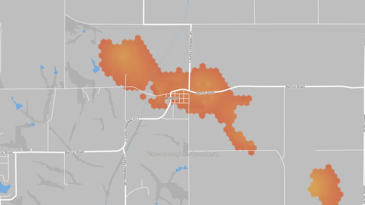 Bike Grade map of 51554, IA