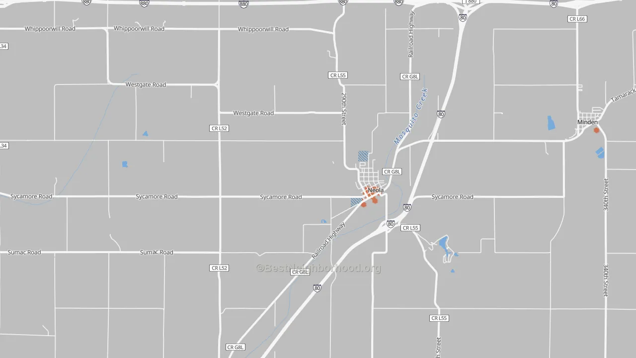 Bike Grade map of 51559, IA