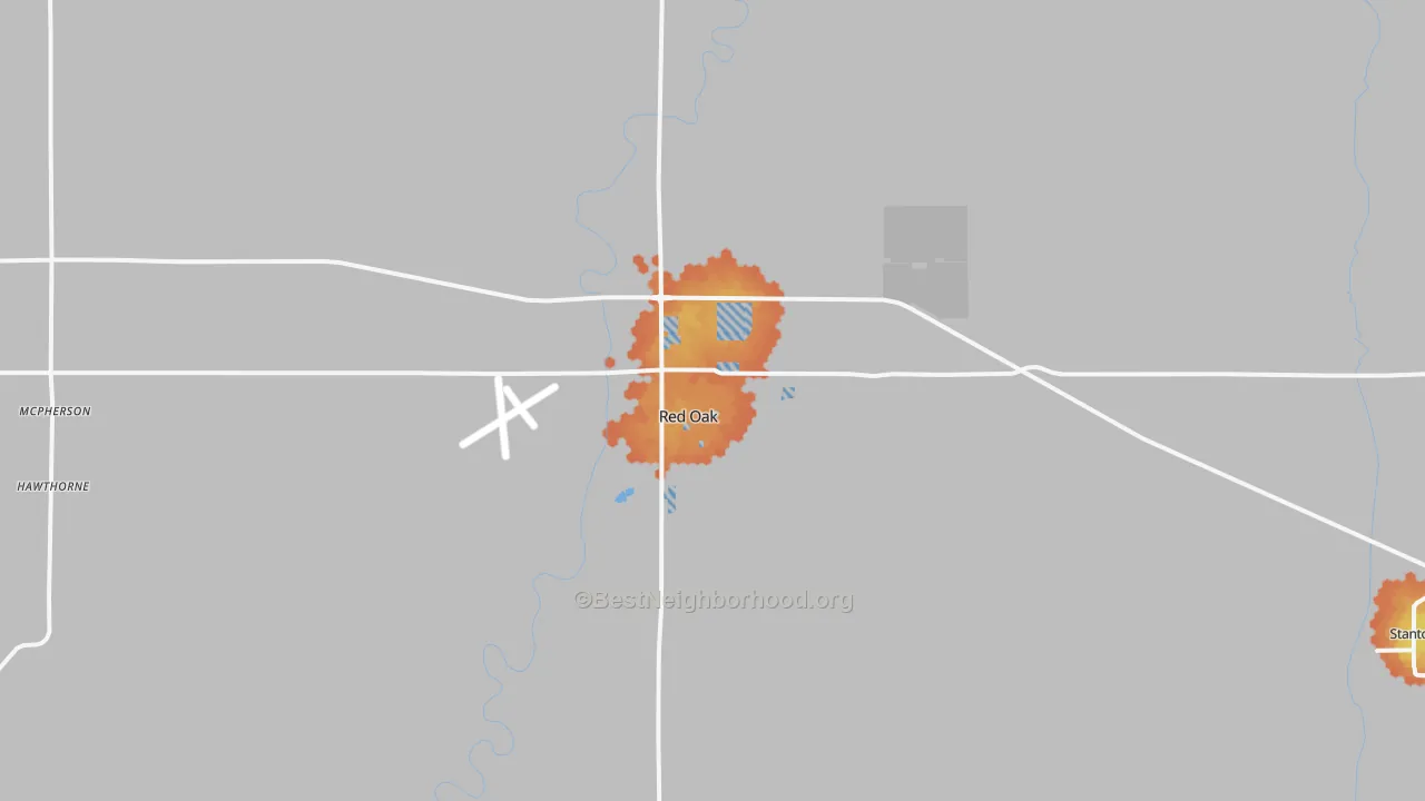 Bike Grade map of 51566, IA