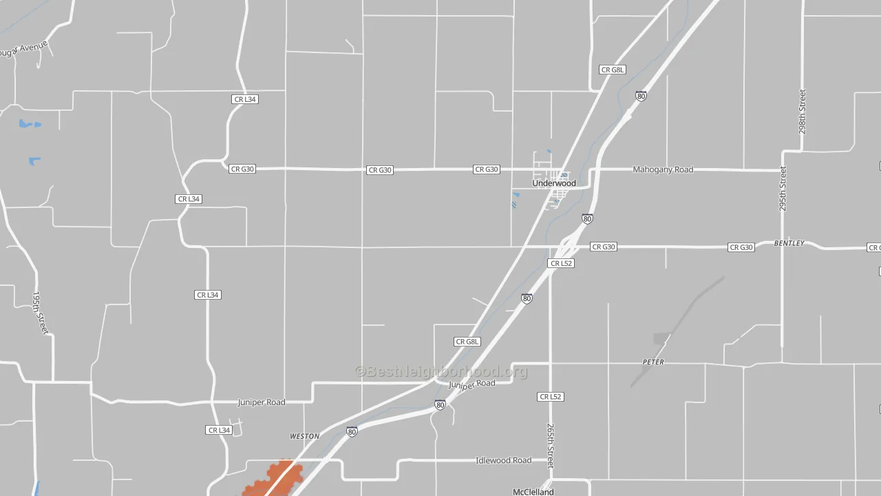 Bike Grade map of 51576, IA