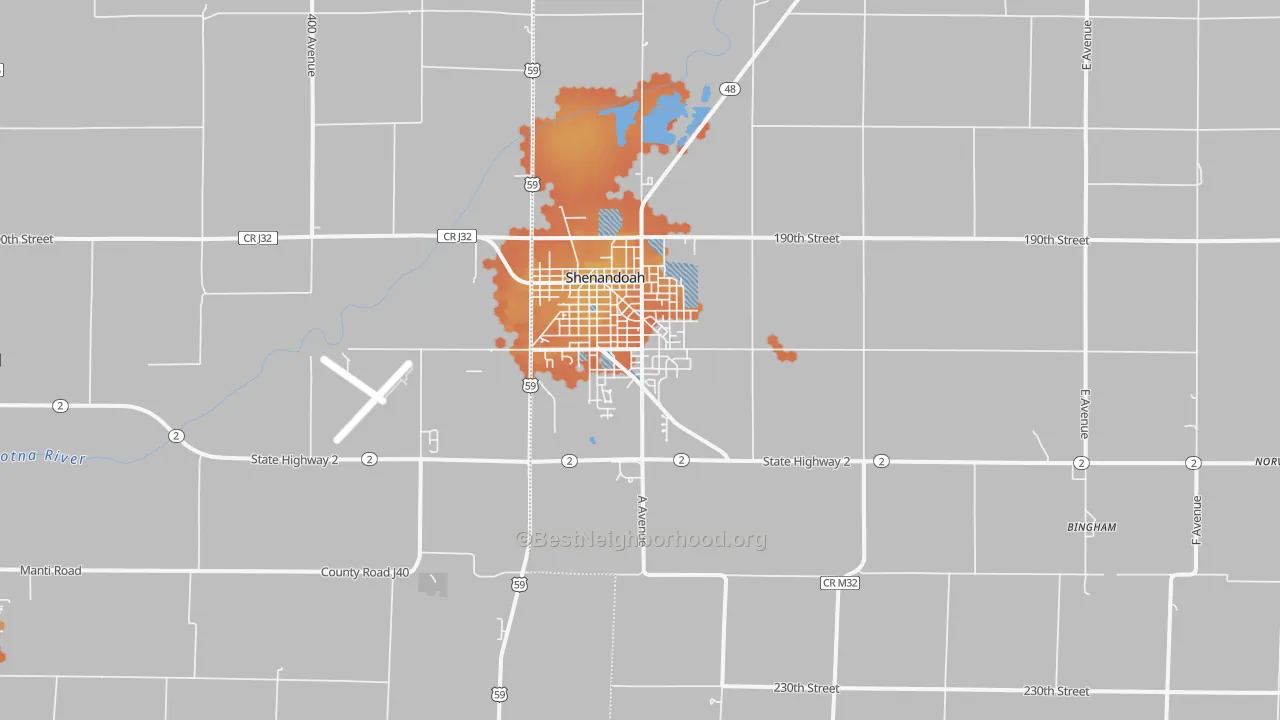 Bike Grade map of 51601, IA