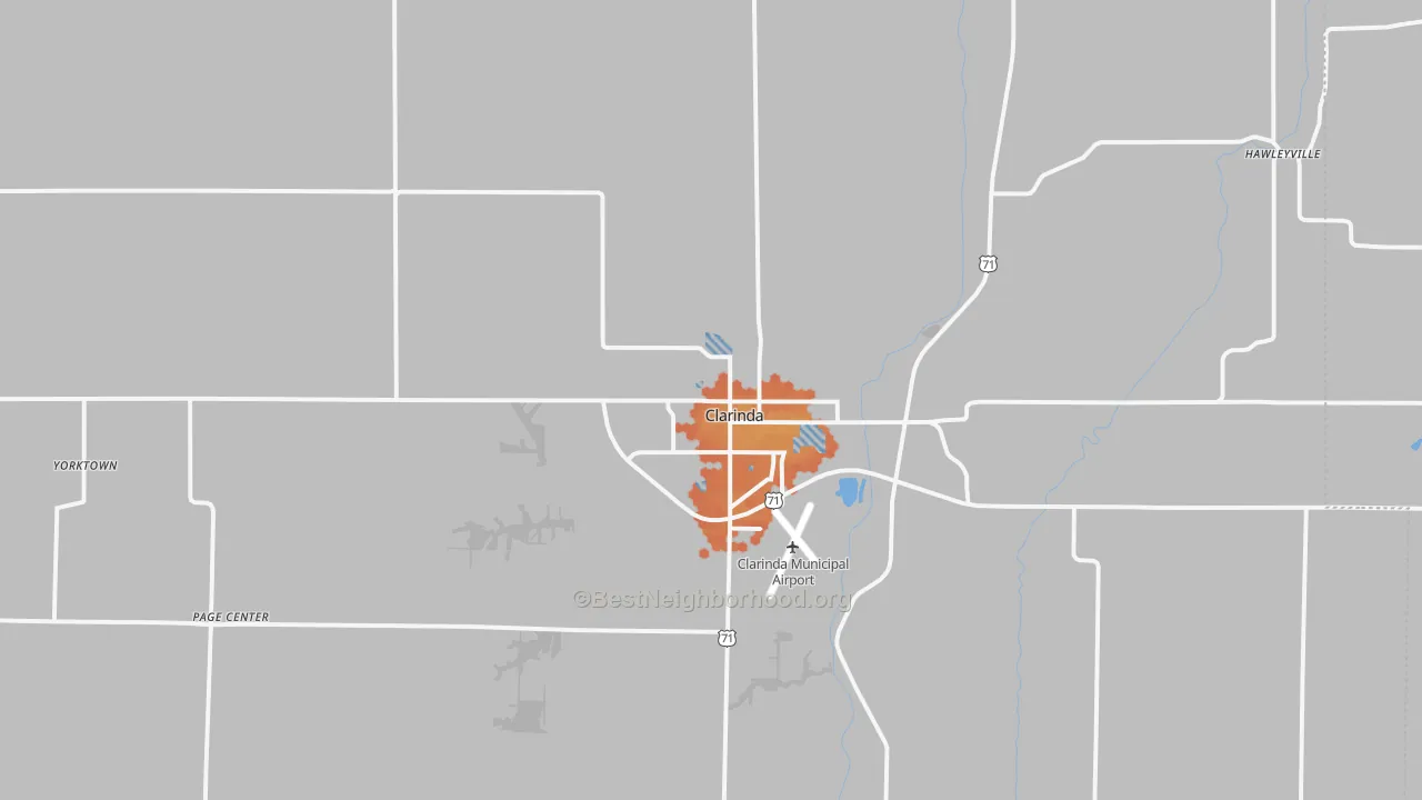 Bike Grade map of 51632, IA