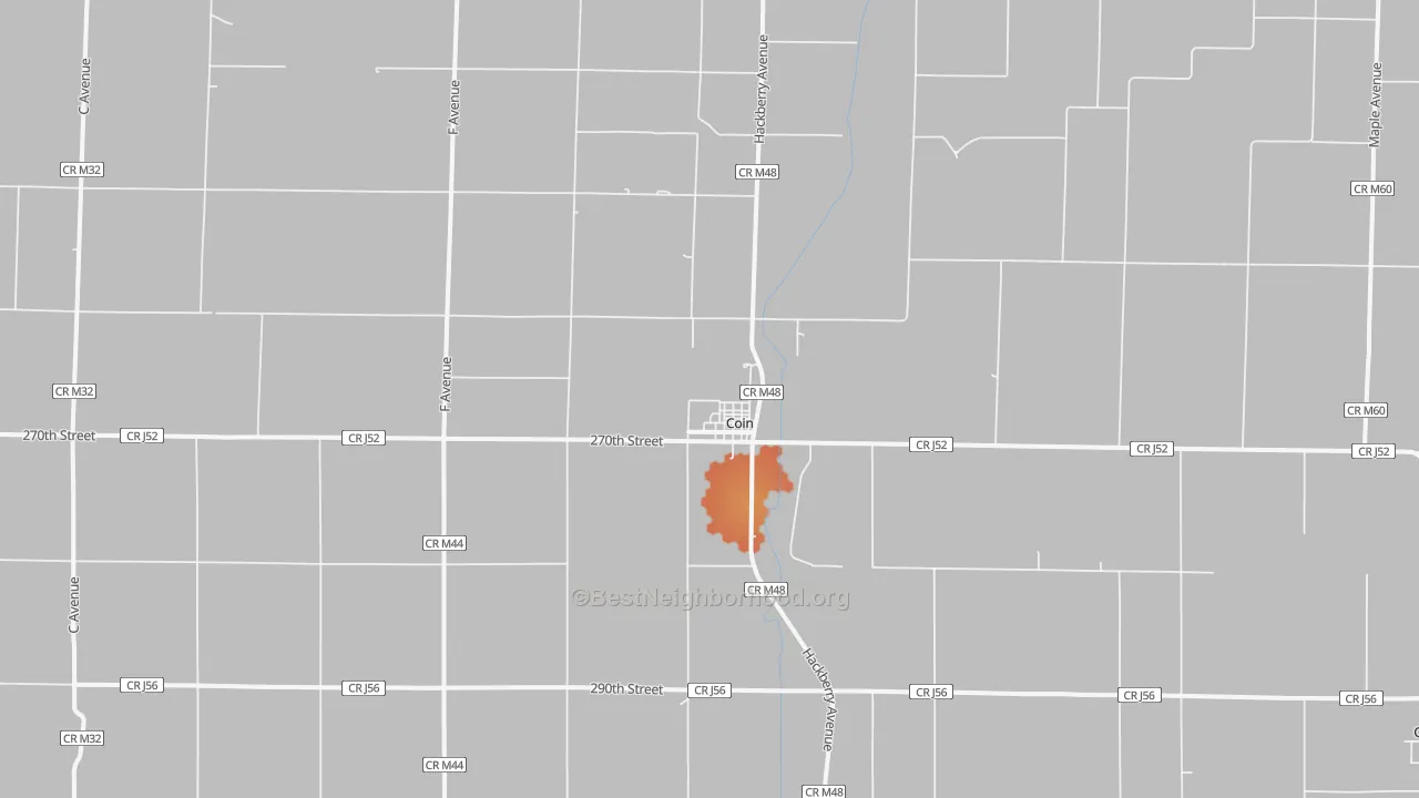 Bike Grade map of 51636, IA
