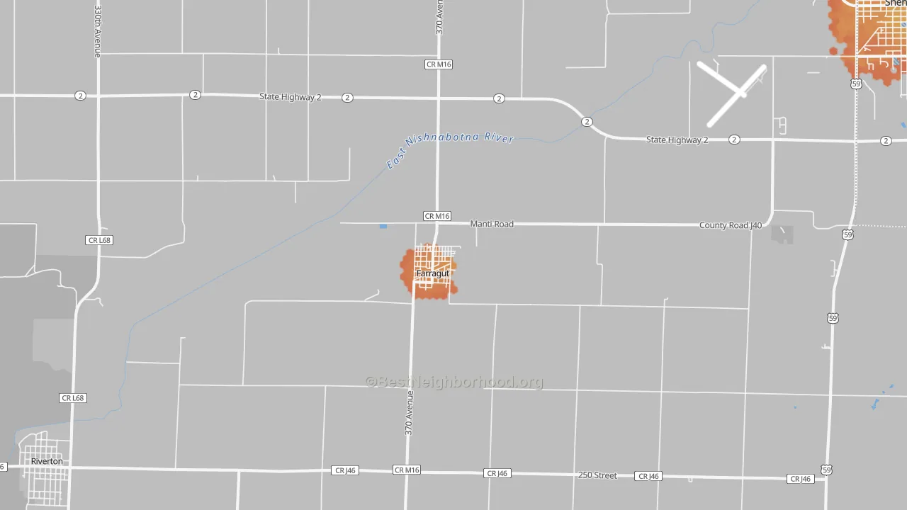 Bike Grade map of 51639, IA