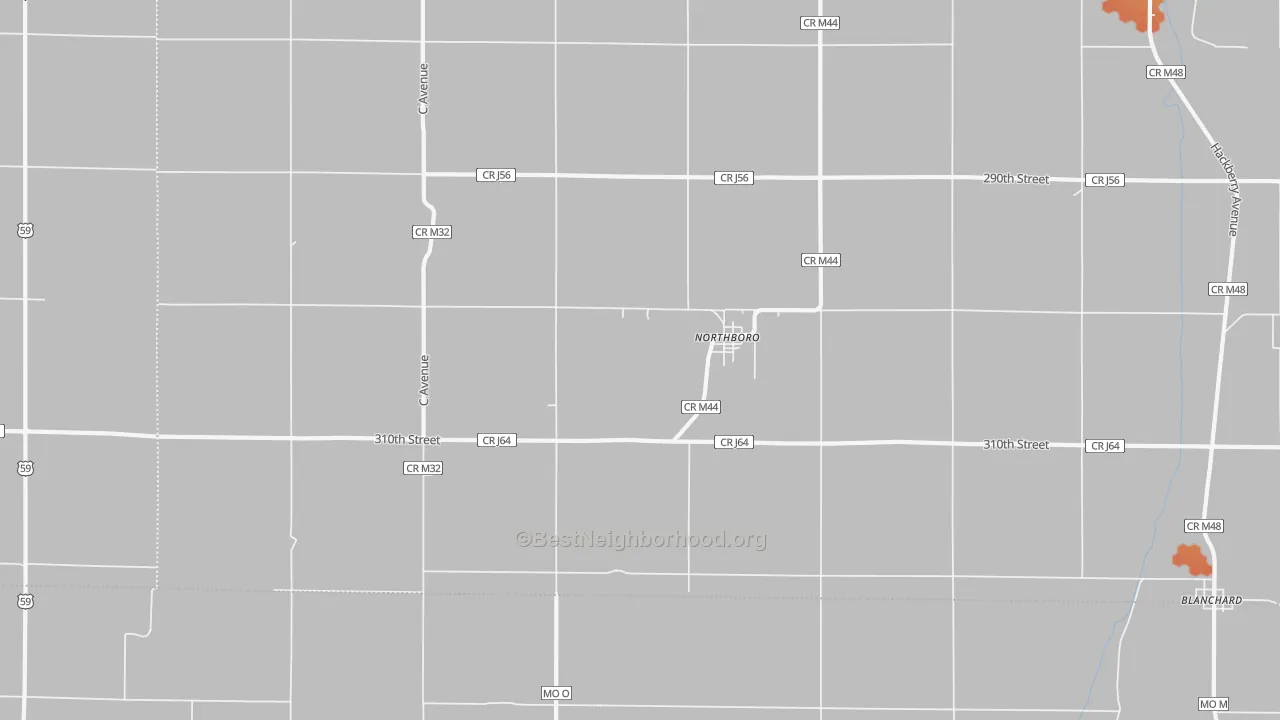Bike Grade map of 51647, IA