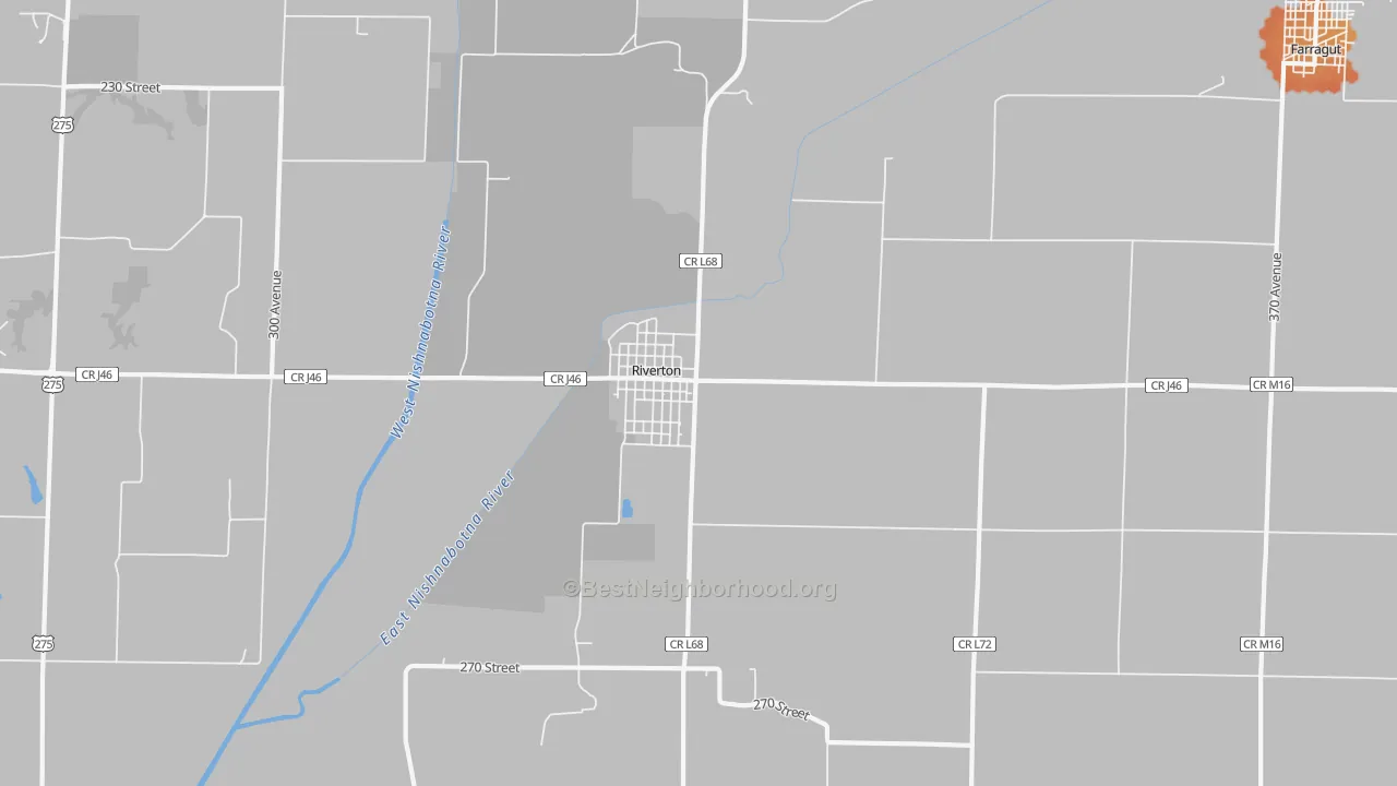 Bike Grade map of 51650, IA