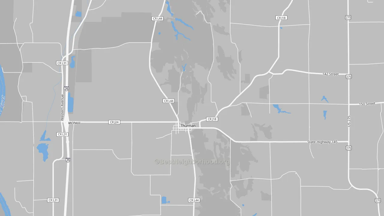 Bike Grade map of 51654, IA