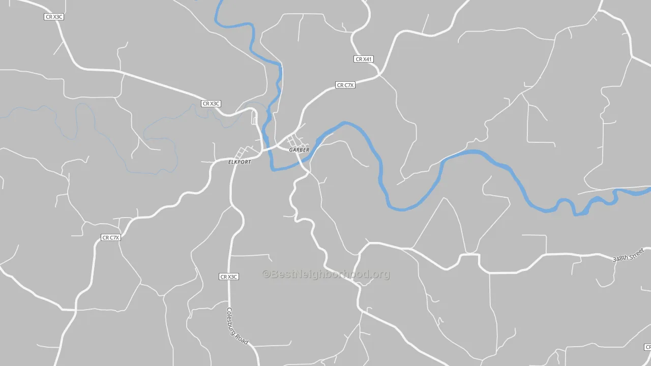 Bike Grade map of 52048, IA