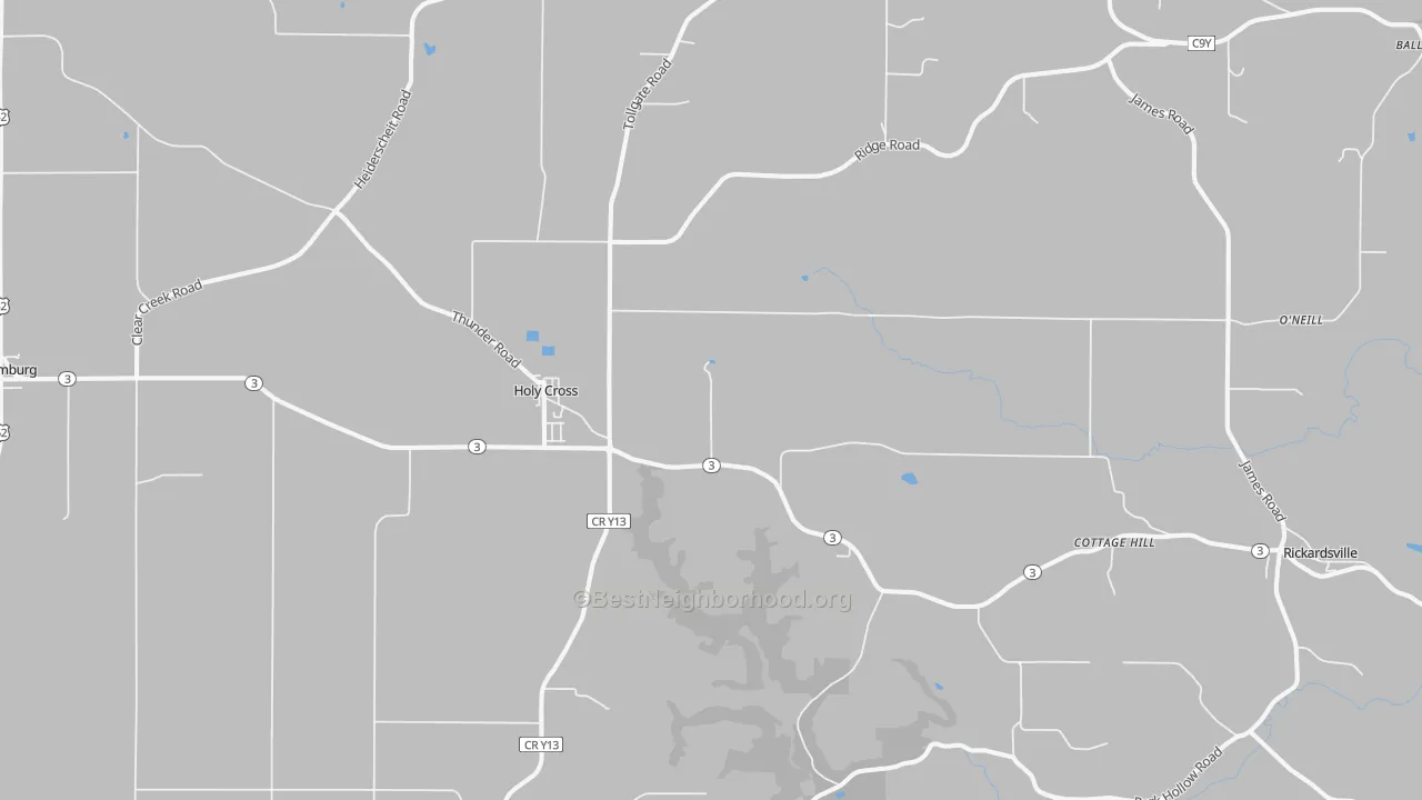 Bike Grade map of 52053, IA