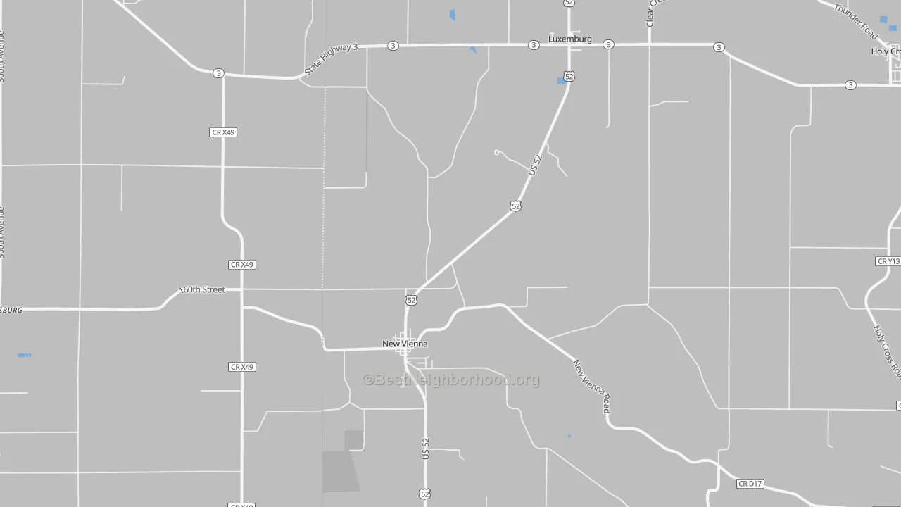 Bike Grade map of 52065, IA