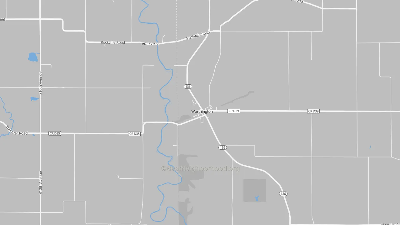 Bike Grade map of 52078, IA