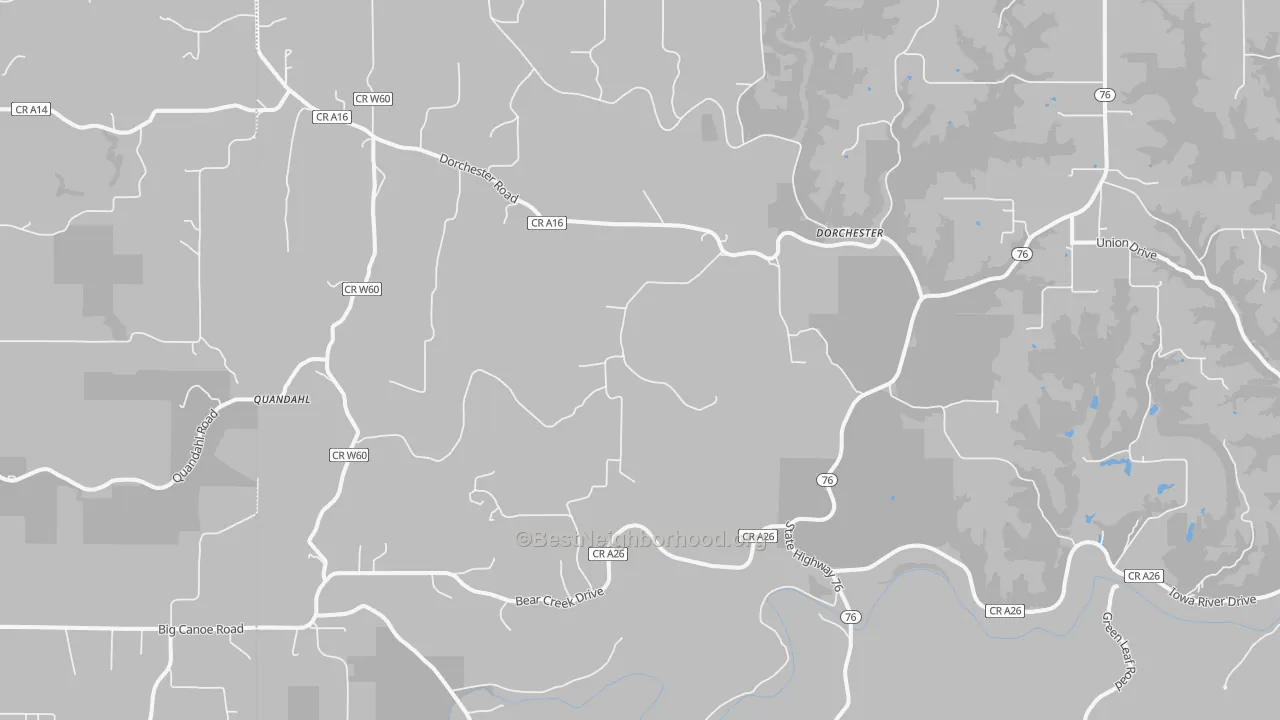 Bike Grade map of 52140, IA