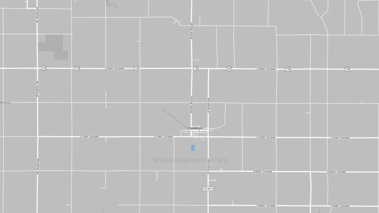 Bike Grade map of 52147, IA