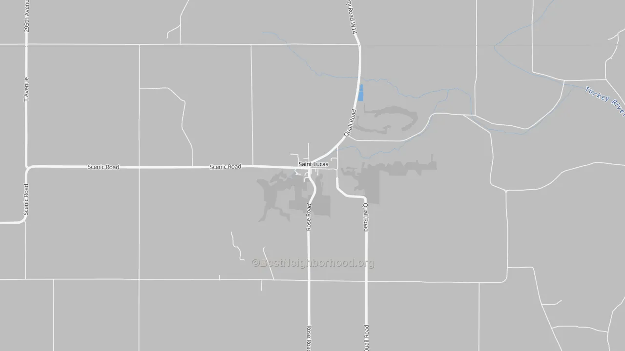 Bike Grade map of 52166, IA