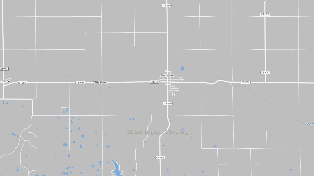 Bike Grade map of 52209, IA