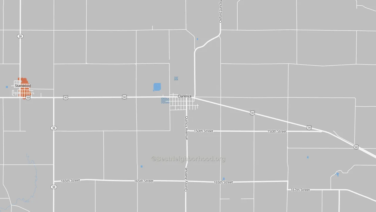 Bike Grade map of 52216, IA