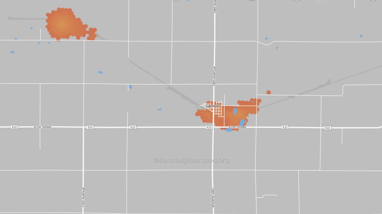 Bike Grade map of 52229, IA