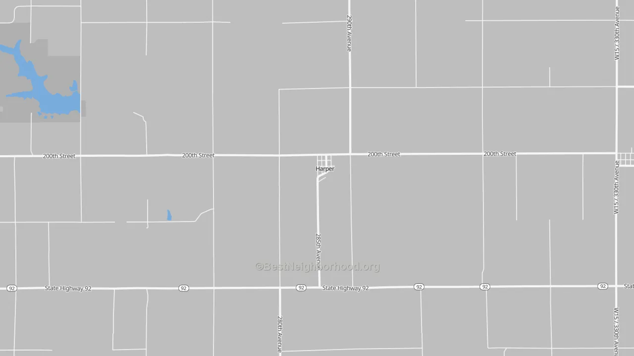 Bike Grade map of 52231, IA