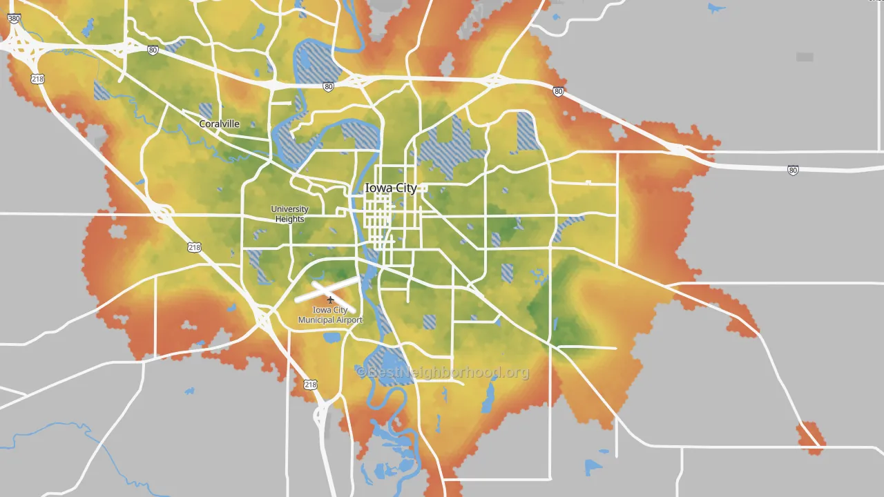Bike Grade map of 52240, IA