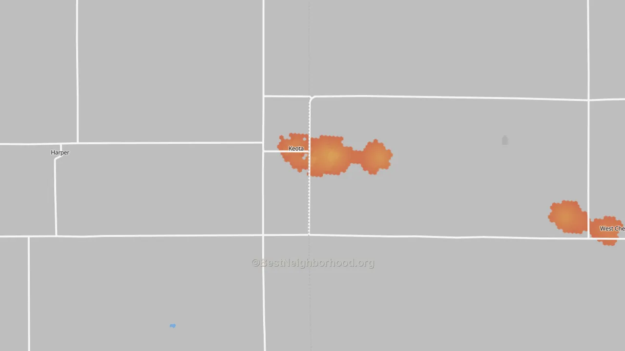 Bike Grade map of 52248, IA