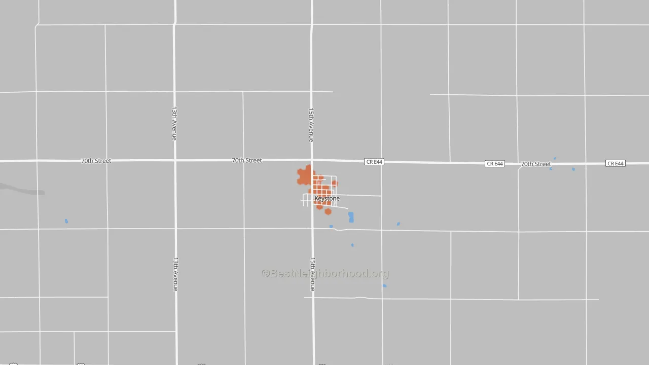 Bike Grade map of 52249, IA
