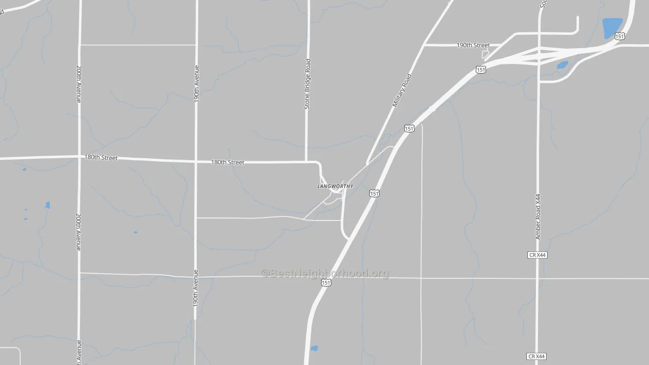 Bike Grade map of 52252, IA