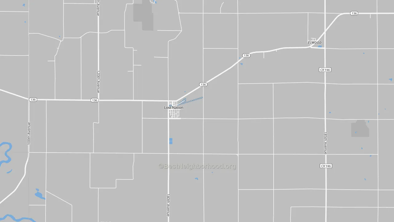 Bike Grade map of 52254, IA