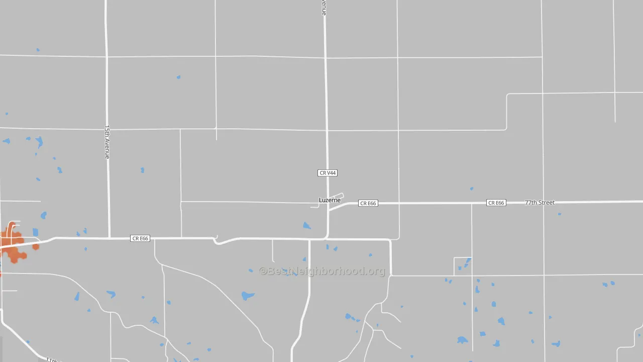 Bike Grade map of 52257, IA