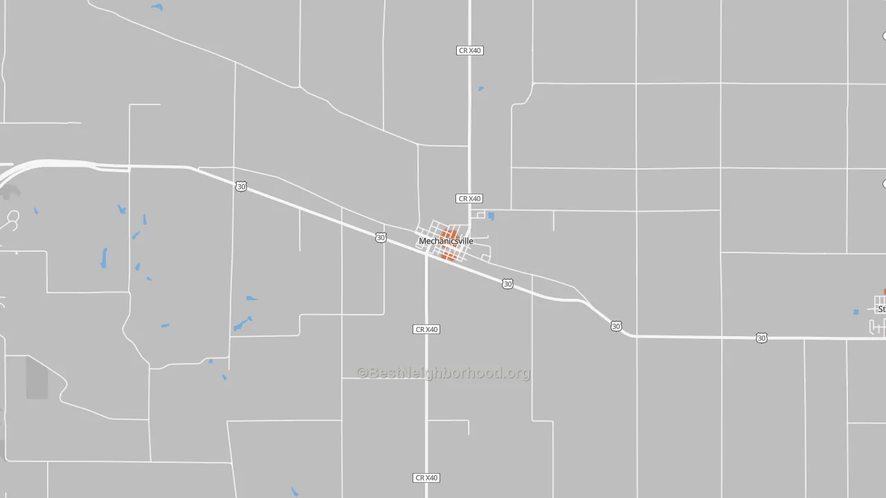 Bike Grade map of 52306, IA