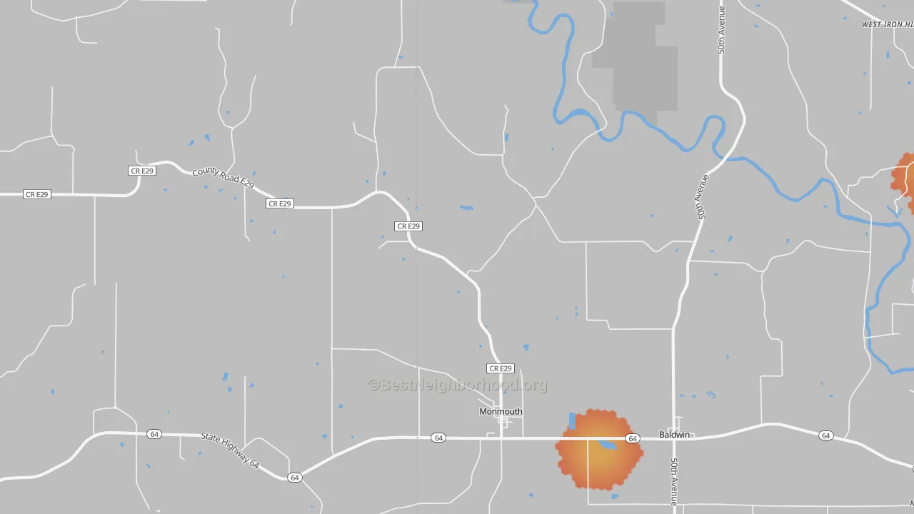 Bike Grade map of 52309, IA