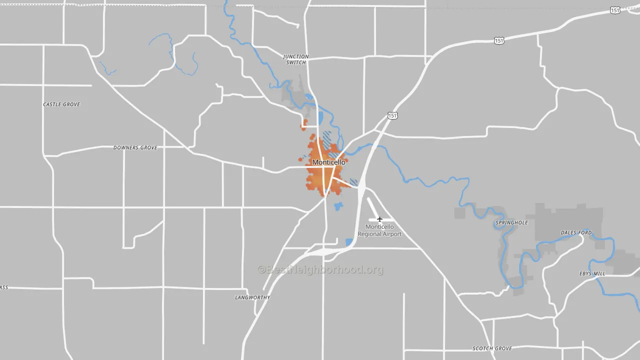Bike Grade map of 52310, IA