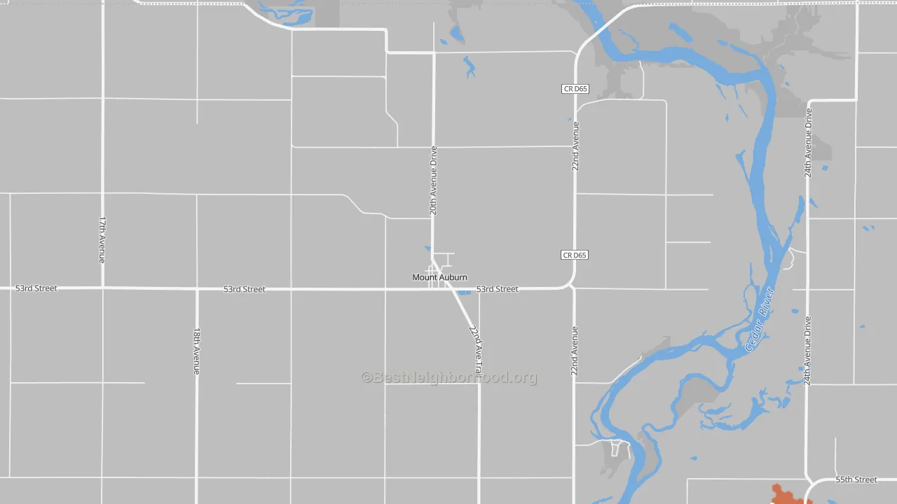 Bike Grade map of 52313, IA