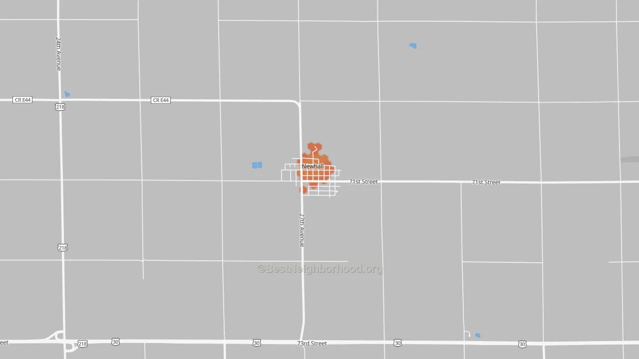 Bike Grade map of 52315, IA