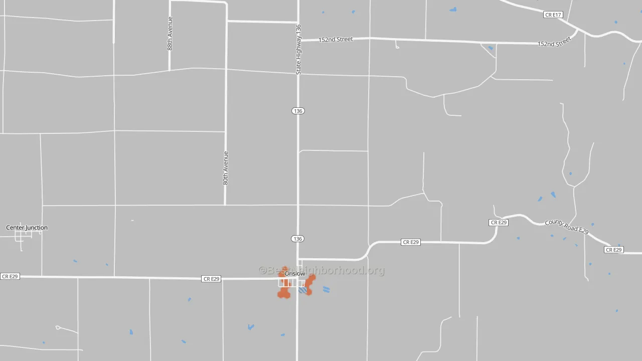 Bike Grade map of 52321, IA