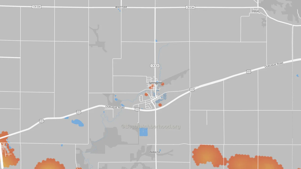 Bike Grade map of 52336, IA