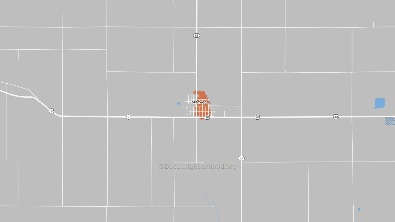 Bike Grade map of 52337, IA