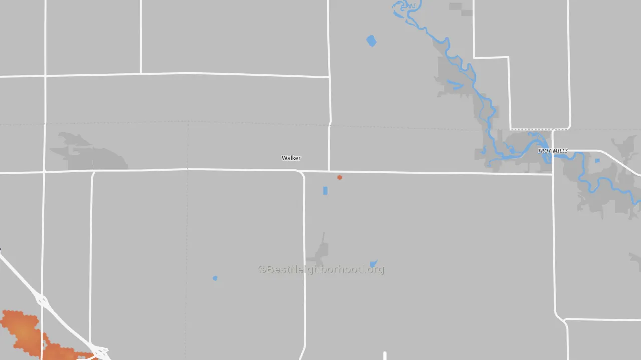 Bike Grade map of 52352, IA