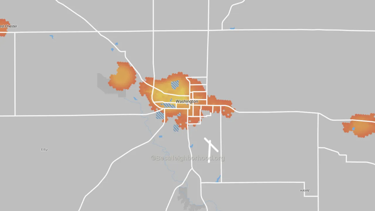 Bike Grade map of 52353, IA