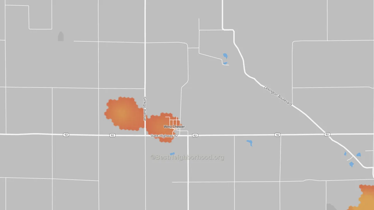 Bike Grade map of 52359, IA