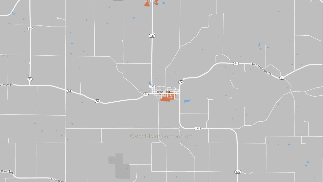 Bike Grade map of 52362, IA