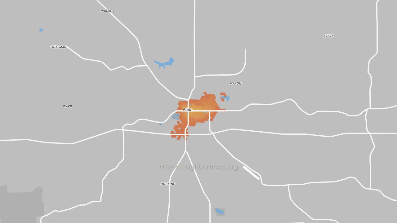 Bike Grade map of 52531, IA