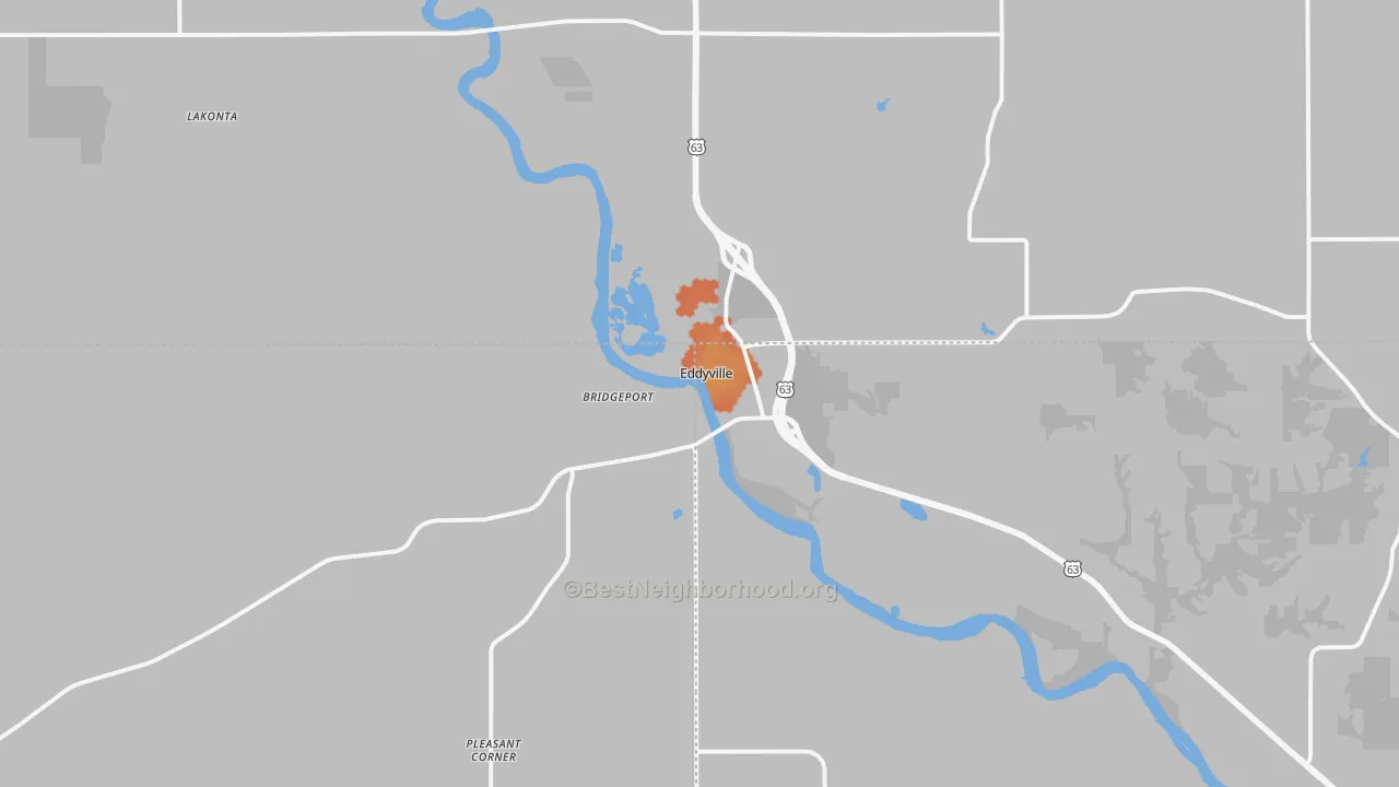 Bike Grade map of 52553, IA