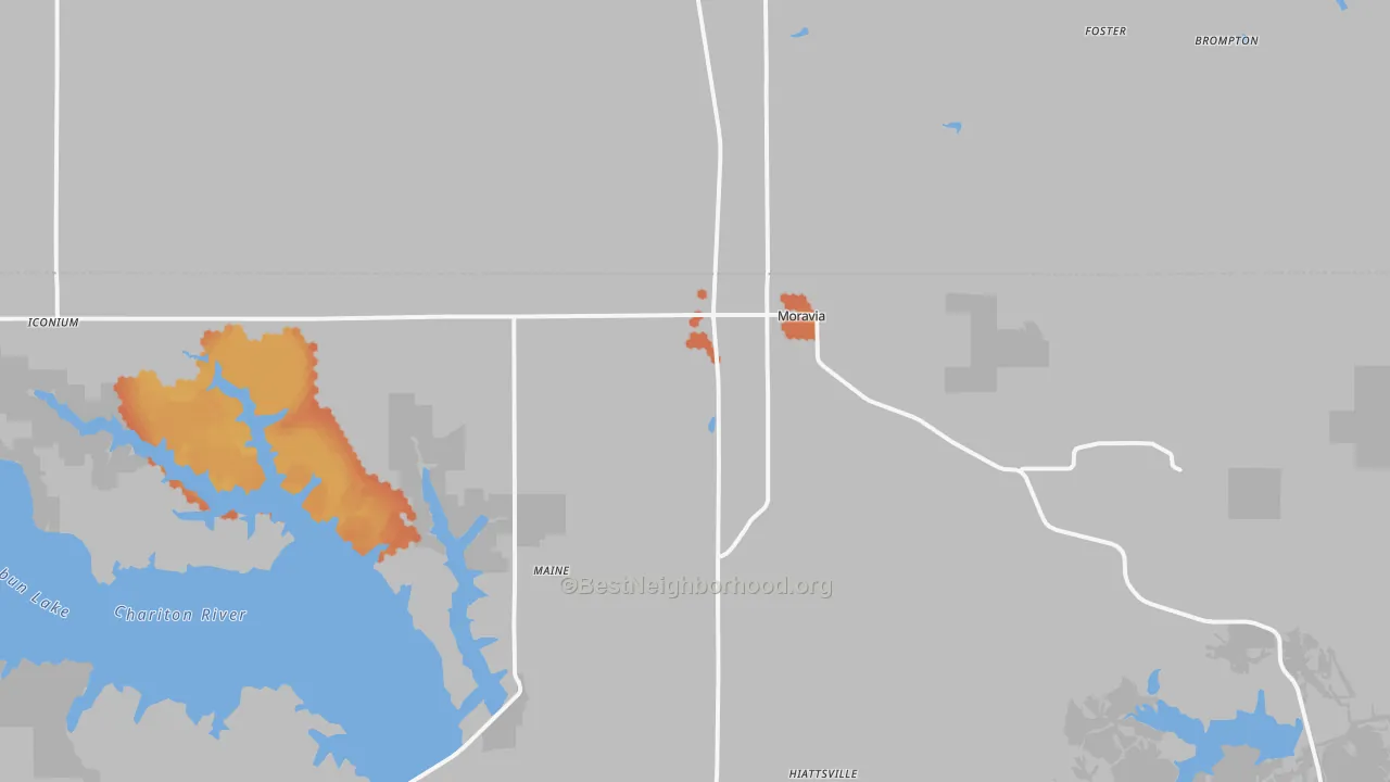 Bike Grade map of 52571, IA