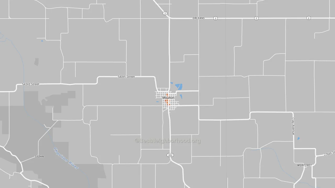 Bike Grade map of 52572, IA