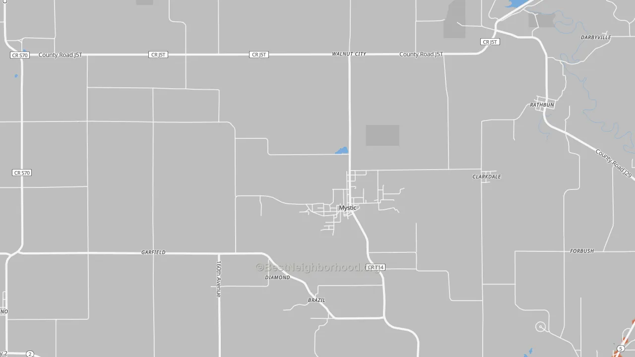 Bike Grade map of 52574, IA