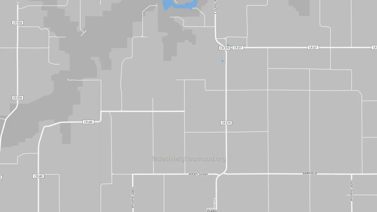 Bike Grade map of 52581, IA