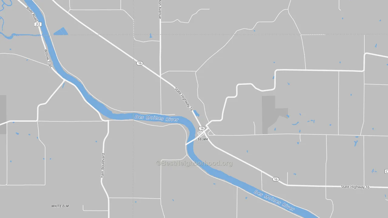 Bike Grade map of 52588, IA