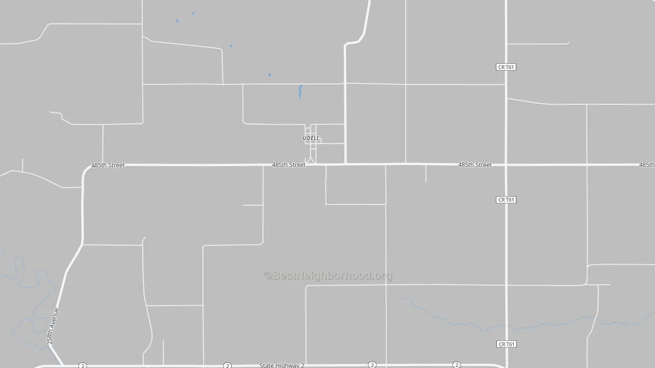 Bike Grade map of 52593, IA