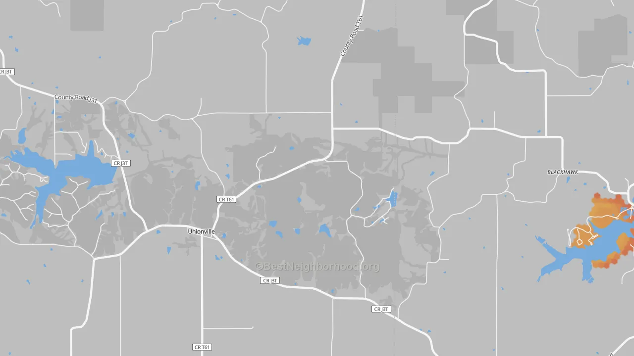 Bike Grade map of 52594, IA