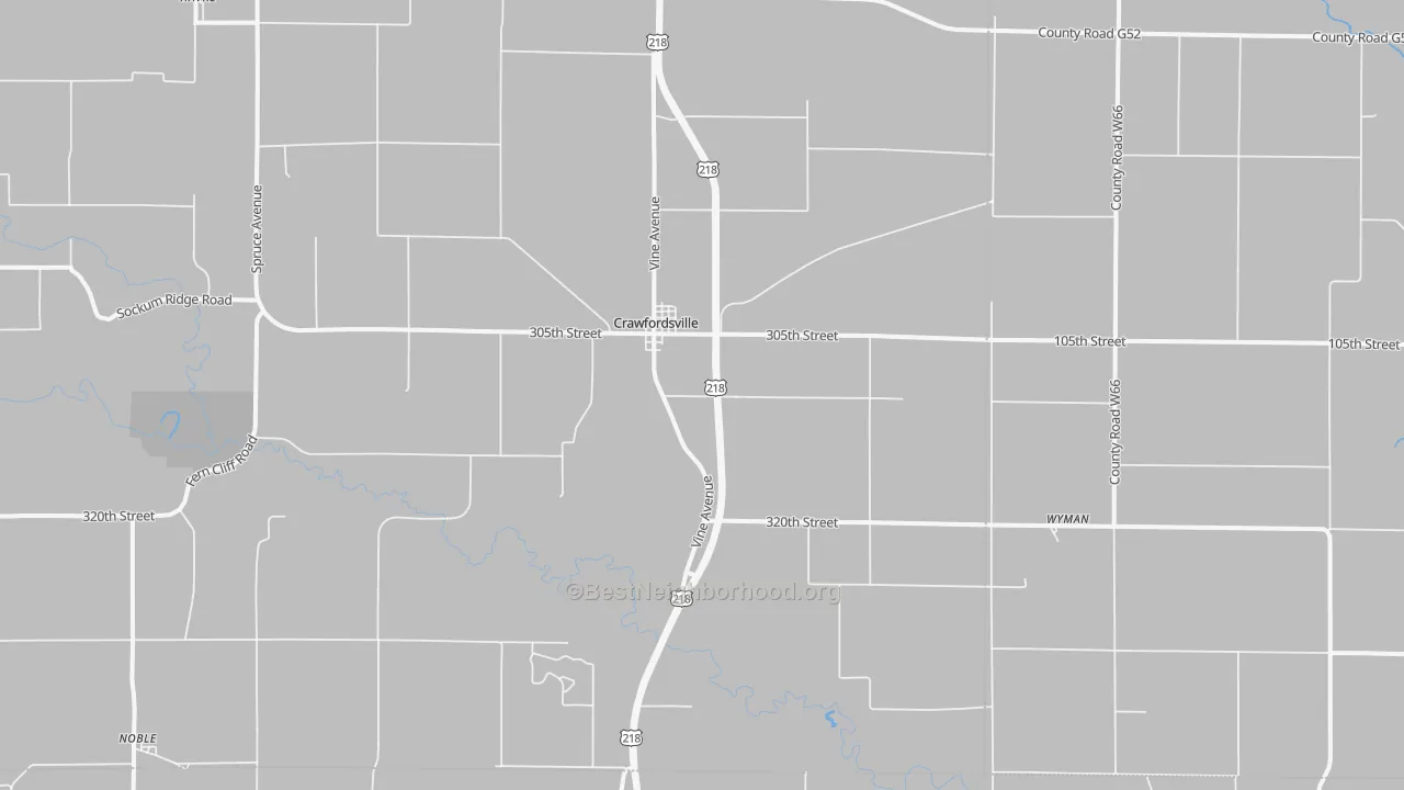 Bike Grade map of 52621, IA